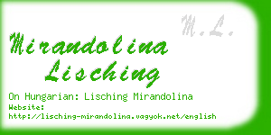 mirandolina lisching business card